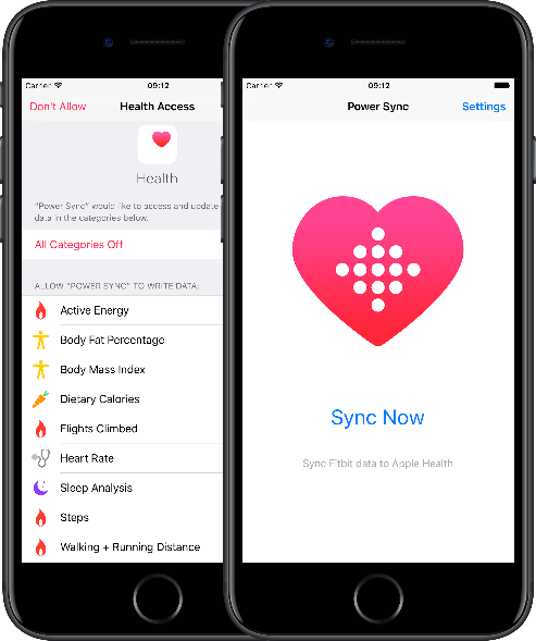 sync fitbit data with apple health