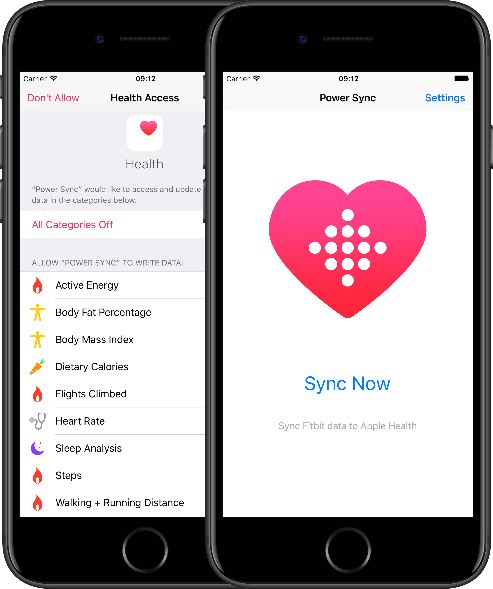 fitbit to apple health sync